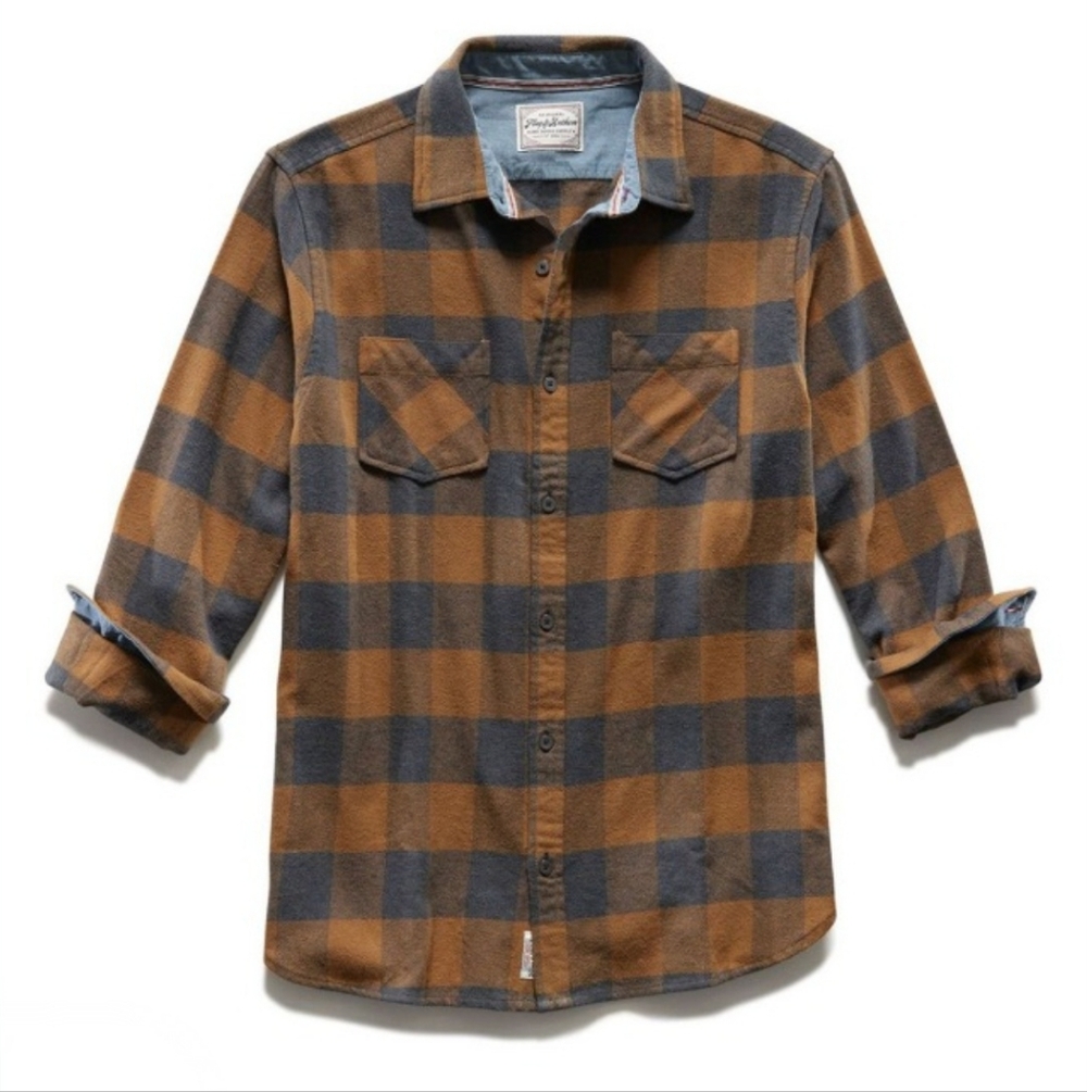 Flag & Anthem Harrell Yellow & Blue Buffalo Plaid Flannel - XXL